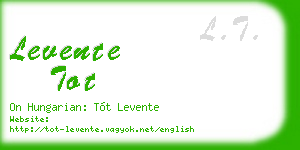 levente tot business card