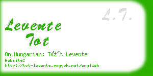 levente tot business card